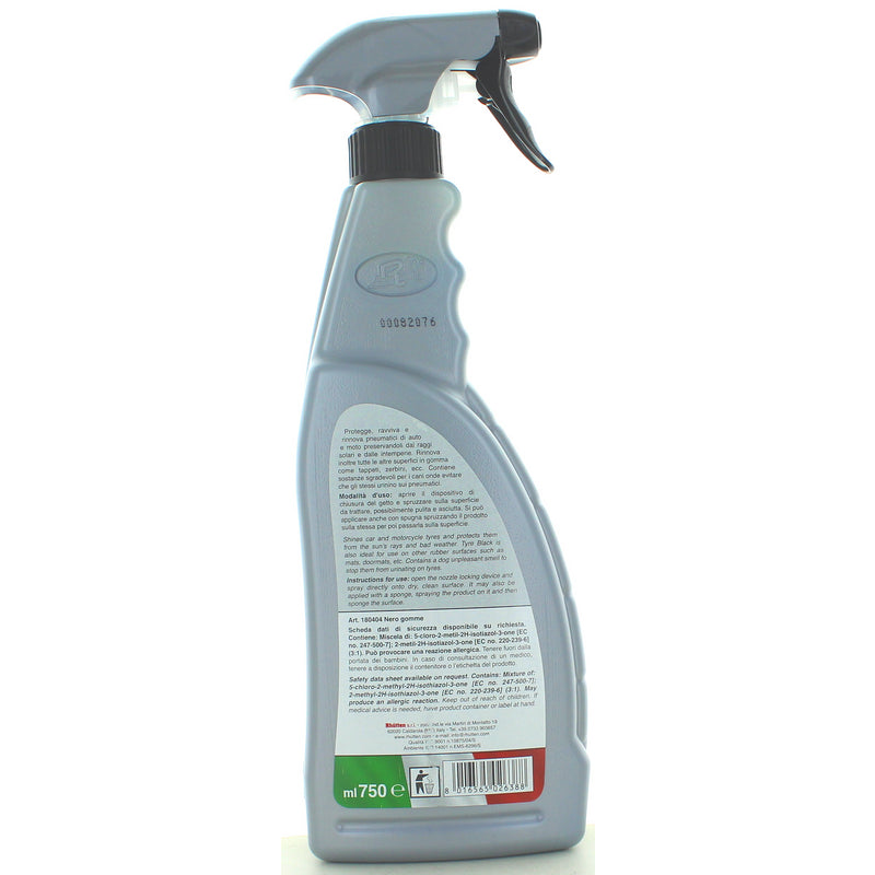 Nero Gomme Detergente Pneomatici Auto E Moto 750ml