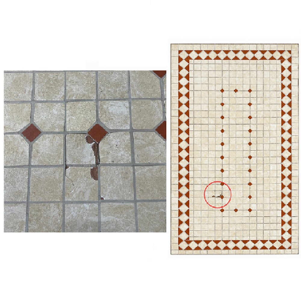 Tavolo Outlet Mosaico Anzio Moro 160x90 Levico- Imperfezioni Estetiche