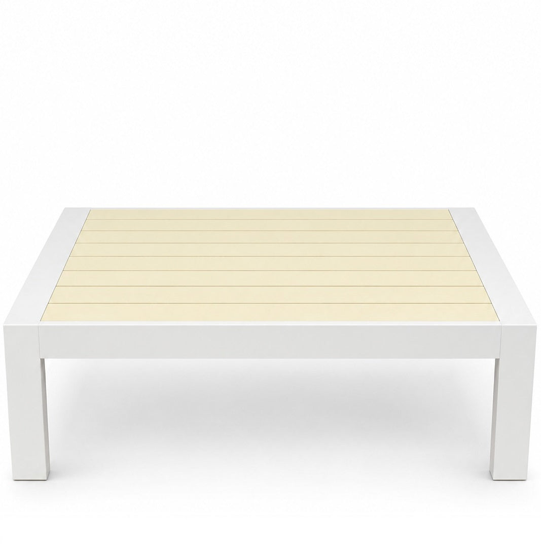 Tavolino Outlet Congo 110x62x41cm Bianco/Giallo- Imperfezioni Estetiche