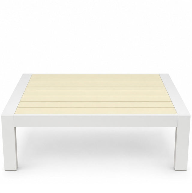Tavolino Outlet Congo 110x62x41cm Bianco/Giallo- Imperfezioni Estetiche
