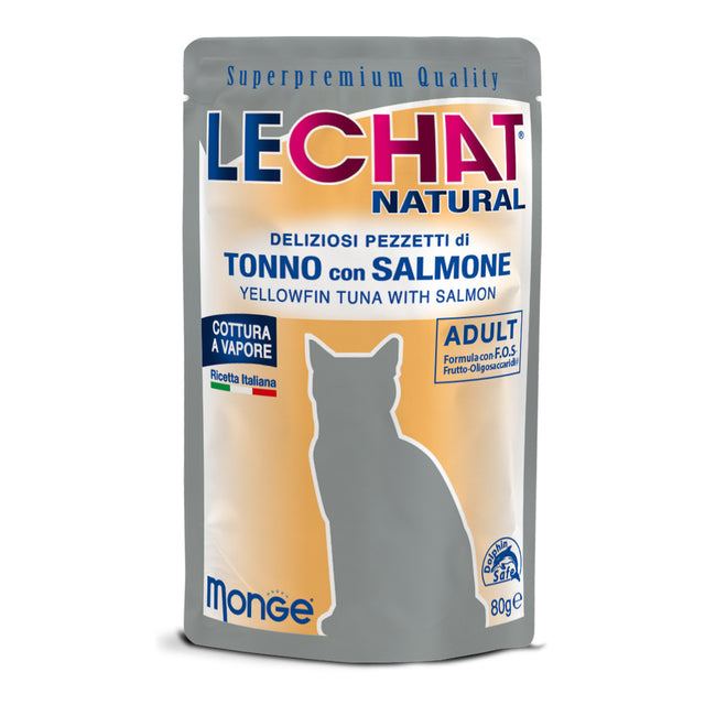 Lechat Natural Tonno/Salmone 80gr Monge