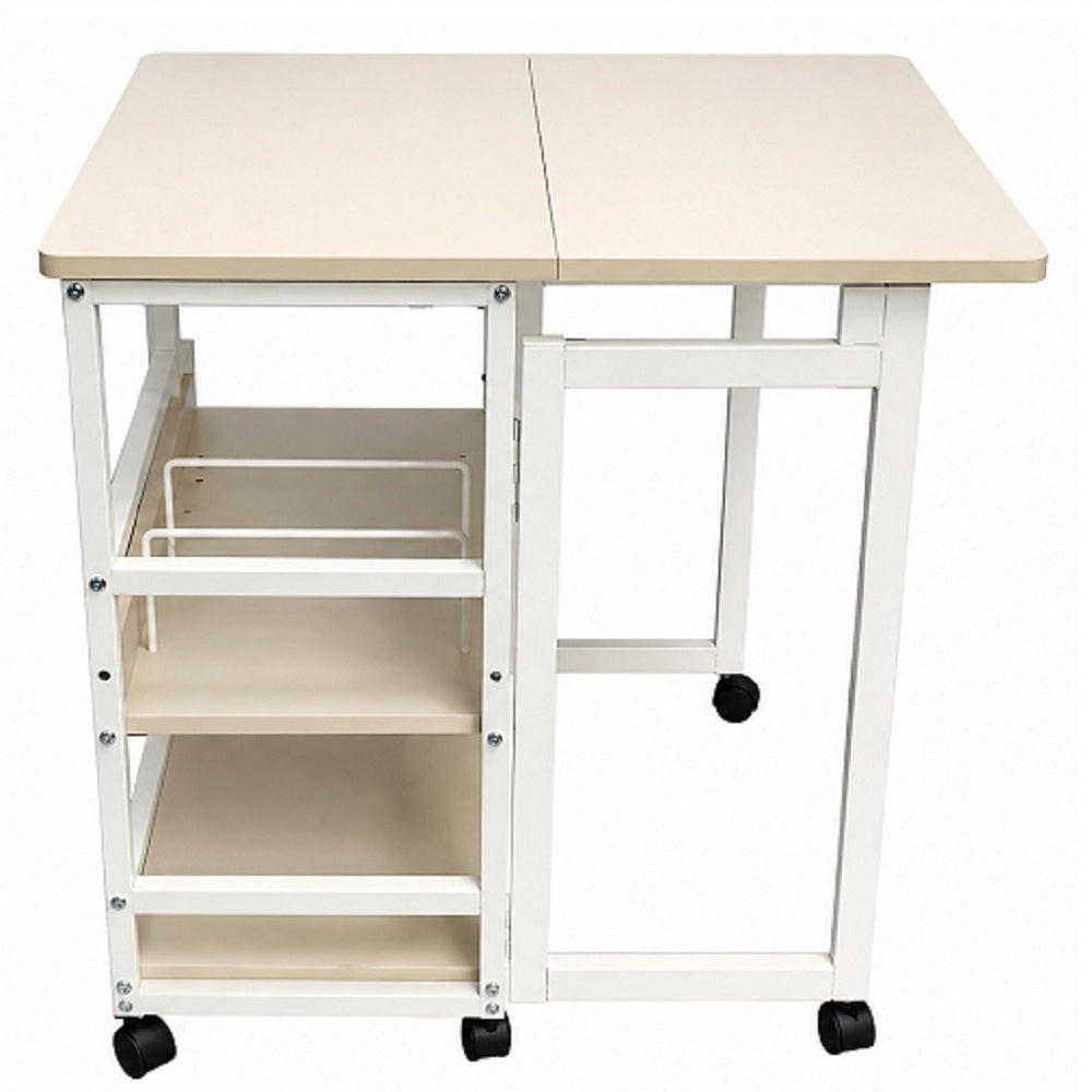 SCRIVANIA KRETA LEGNO E BIANCO 3 RIPIANI