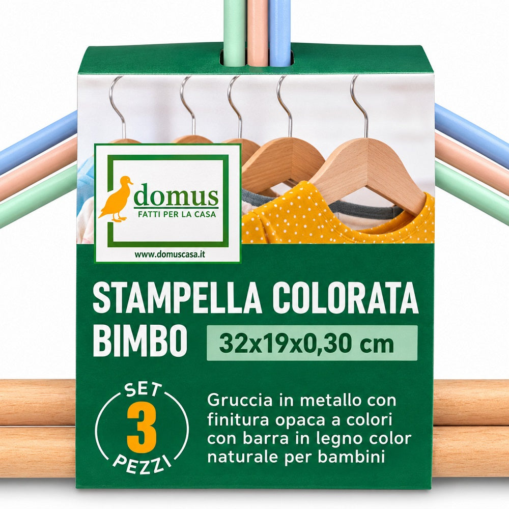 Stampella Colorata Bimbo 32X19X0,30 cm Set 3pz
