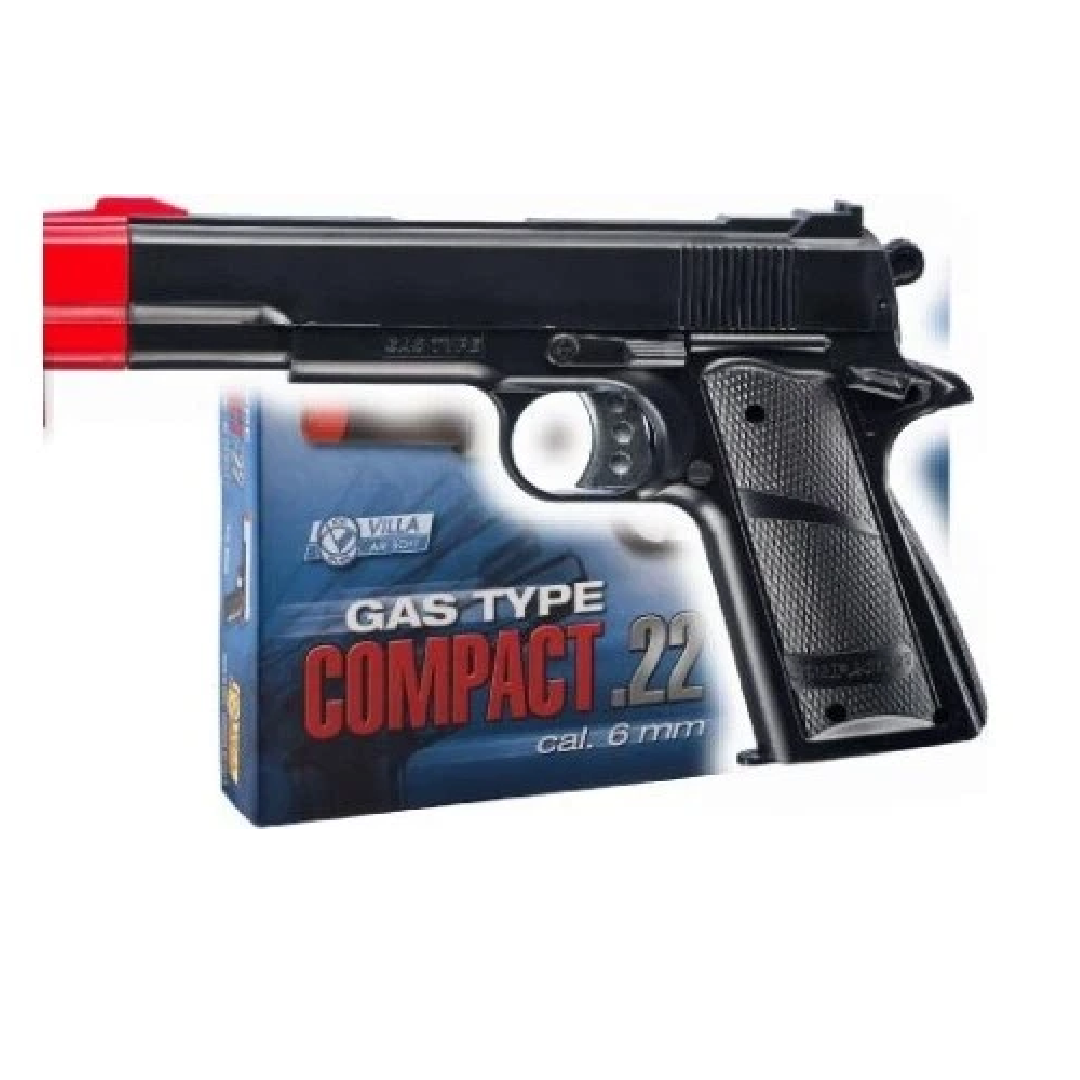 Pistola Gas Compact 22 Black 2840 Villa Giocattoli