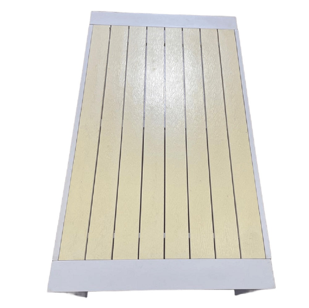 Tavolino Outlet Congo 110x62x41cm Bianco/Giallo- Imperfezioni Estetiche