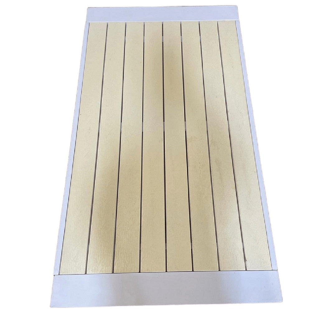 Tavolino Outlet Congo 110x62x41cm Bianco/Giallo- Imperfezioni Estetiche