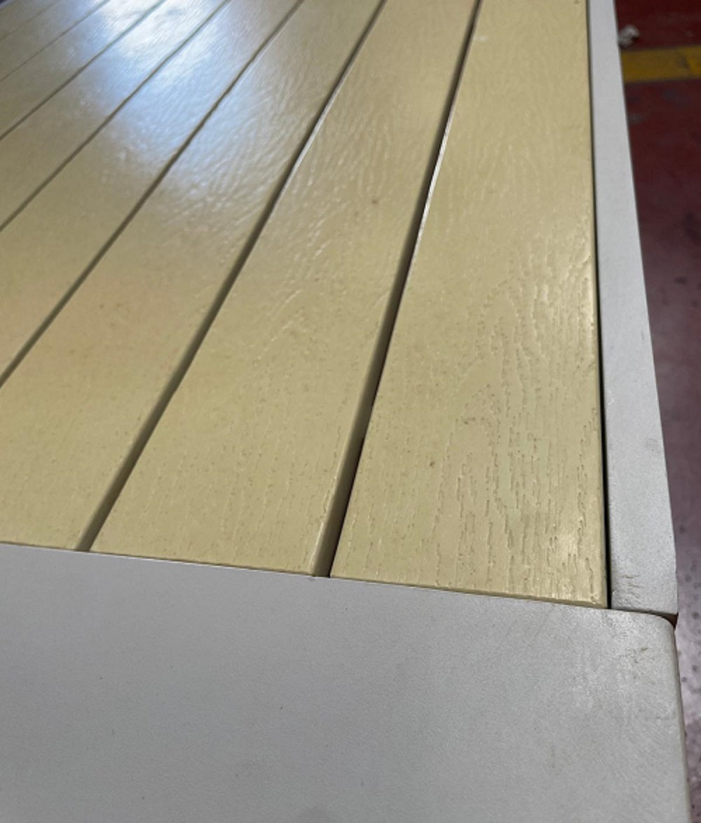 Tavolino Outlet Congo 110x62x41cm Bianco/Giallo- Imperfezioni Estetiche