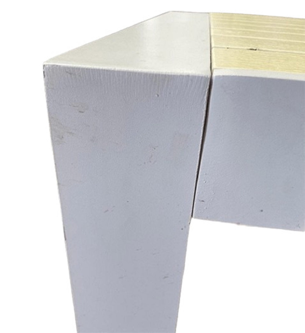 Tavolino Outlet Congo 110x62x41cm Bianco/Giallo- Imperfezioni Estetiche