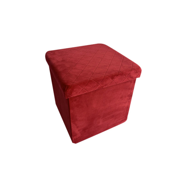 aneta pouf velvet in velluto bordeaux 38x38x38cm ean 9972016736284