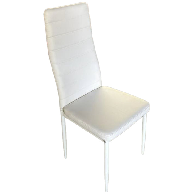 aneta sedia zoe con imbottitura in pvc bianca ean 9972016760258