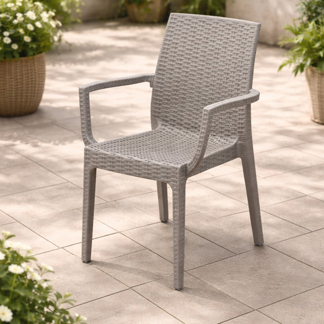 areta sedia con braccioli resina dafne rattan tortora ean 8008651023432