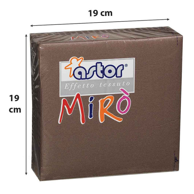 astor tovaglioli 2 veli 38x38 40pz marrone ean 8000875019277