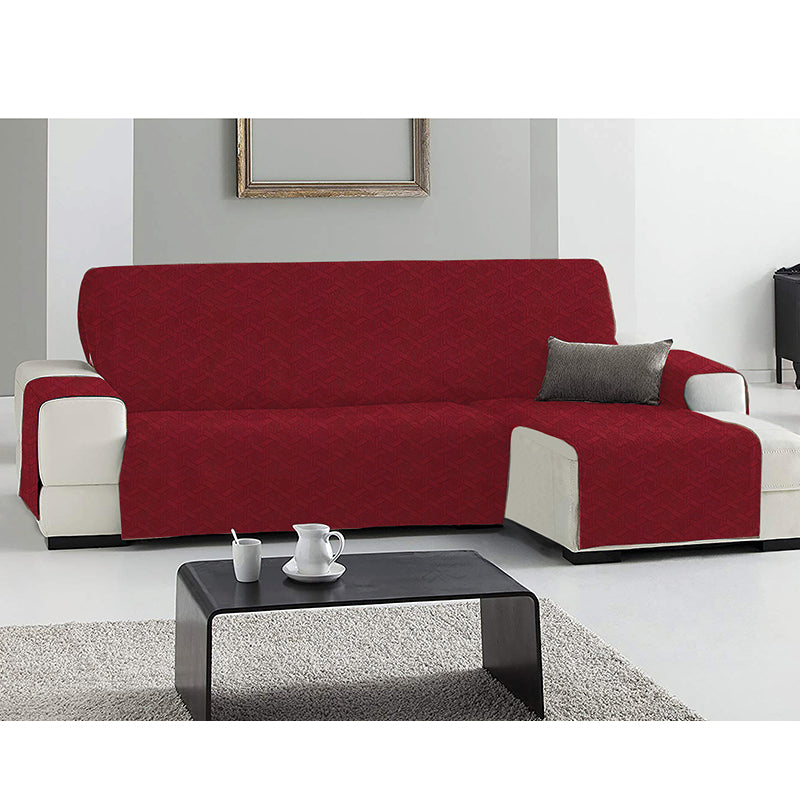 Copridivano Cloe' Con Penisola Posti Bordeaux