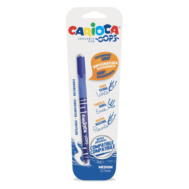 carioca penna carioca cancellabile ops blu con cappuccio ean 8003511420369