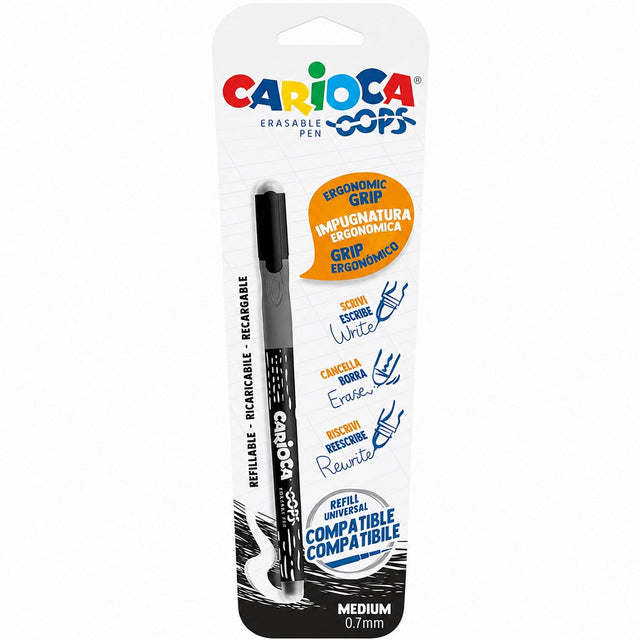 carioca penna carioca cancellabile ops nera con cappuccio ean 8003511410360