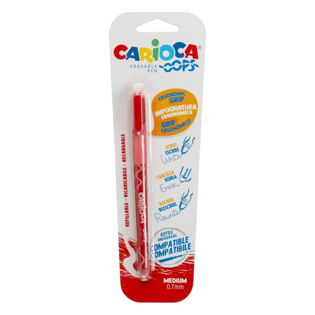 carioca penna carioca cancellabile ops rossa con cappuccio ean 8003511430368