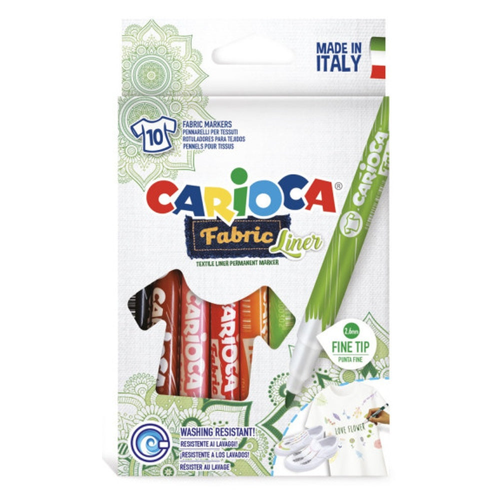 carioca pennarelli per tessuti punta fine 10 pz carioca ean 8003511429096