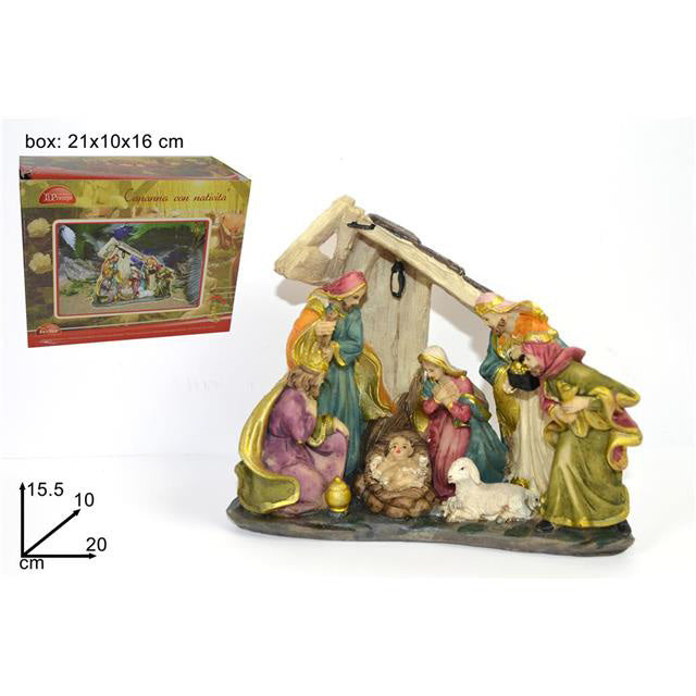 christmas capanna con nativita per presepe ean 8033113176678