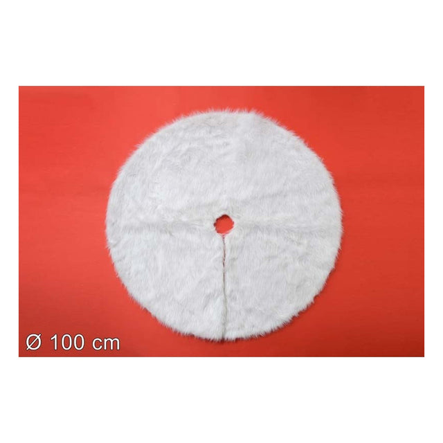 christmas collection tappeto copri base albero pelliccia bianco 100cm ean 8053482093260