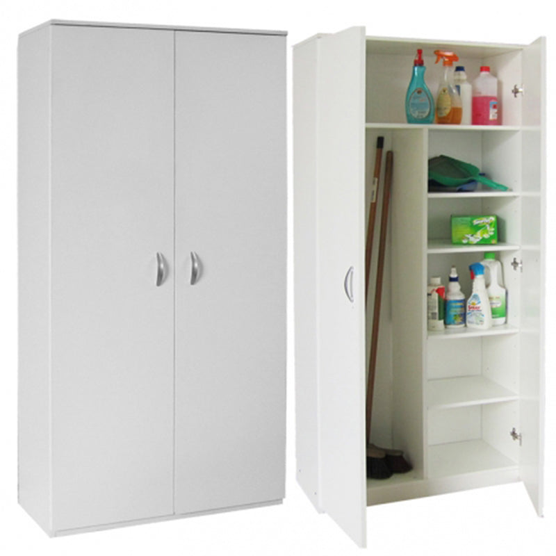 Armadio Portascope Mondo Viro | 2 Ante Con Ripiani | Per Garage O Lavanderia | 65x45x182 Cm - Foto 2