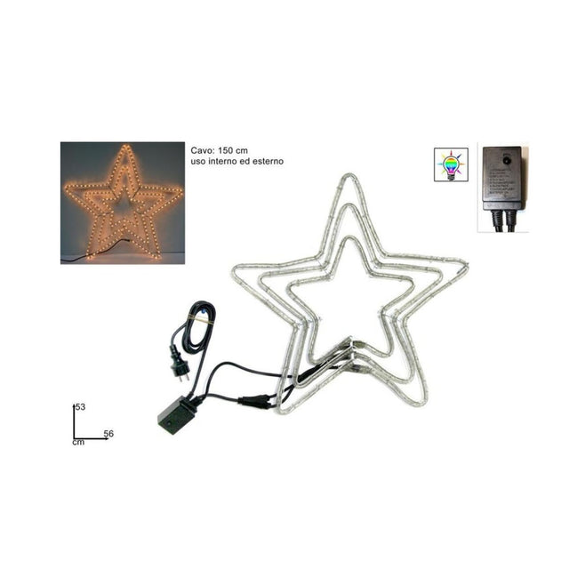 due esse christmas stella luminosa con giochi di luce bianca ean 8033113001574
