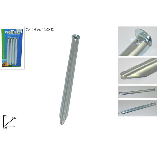 due esse distribuzione set 4 picchetti in ferro 23cm ean 8034048331460