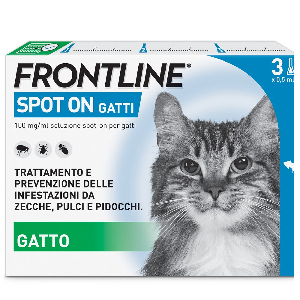 frontline antiparassitario frontline spot on gatti 3 pipette ean 4064951021879