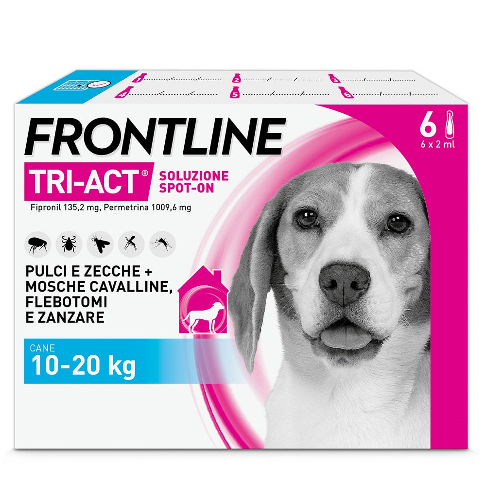 frontline antiparassitario frontline tri act spot on cani 10 20 kg 3 pipette ean 3661103046035