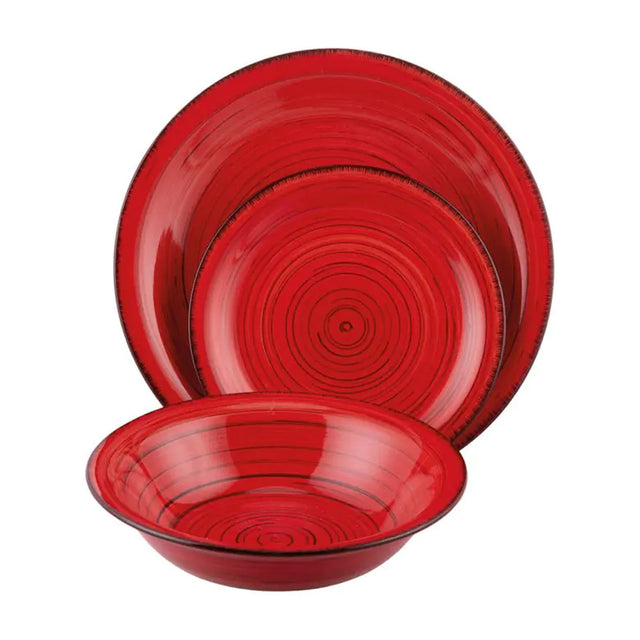 galileo casa set piatti dubai light bi red tavola 12 pz rosso ean 8056159228705