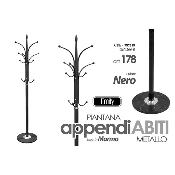 gicos appendiabiti emily in metallo nero 178cm ean 8025569787218