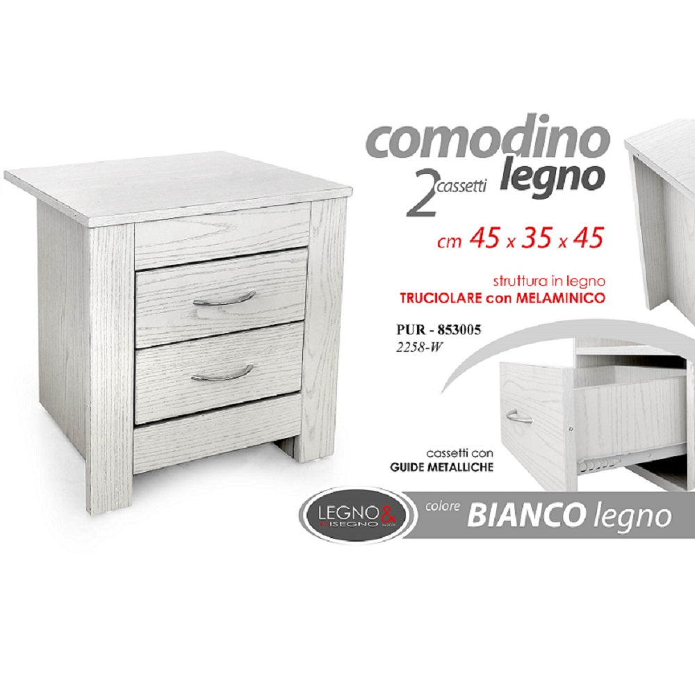 gicos comodino 2 cassetti 45x35x45 cm ean 8025569853005