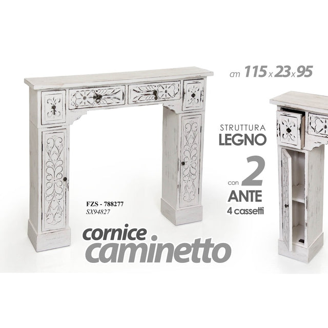 gicos cornice camino 2 ante 4 cassetti 115x23x95 cm ean 8025569788277