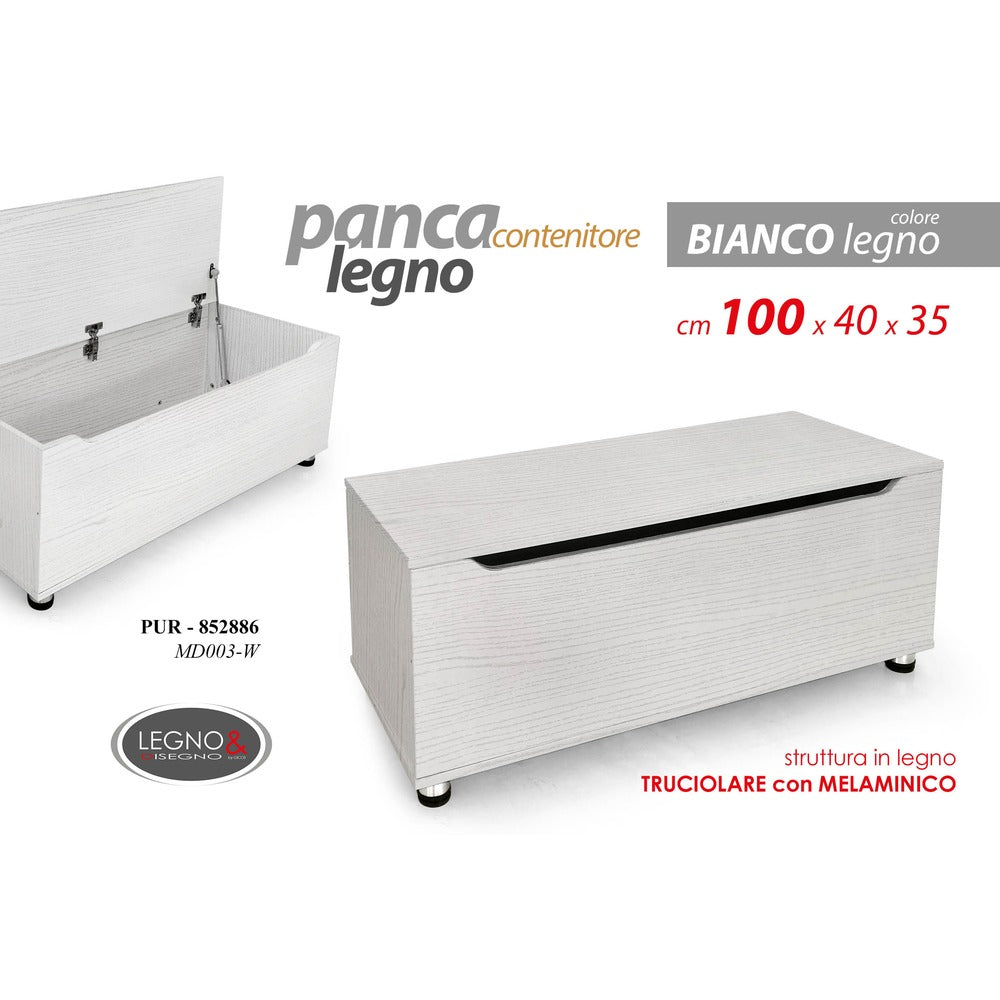 gicos panca contenitore in legno bianca 100x40x35 cm ean 8025569852886
