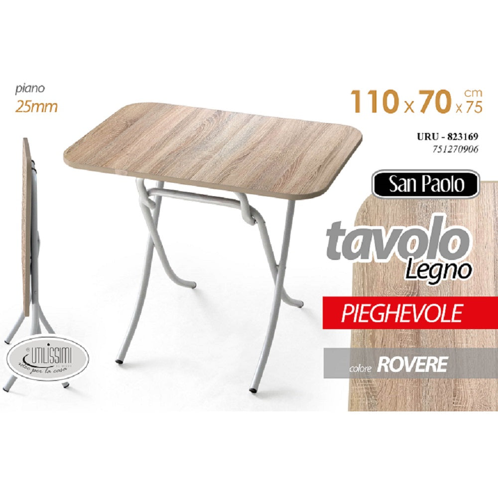 gicos tavolo pieghevole rovere 110x70xh 75 cm ean 8025569823169