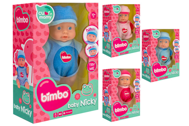 globo bambolotto 21 cm con suoni 4 colori ean 8014966408666