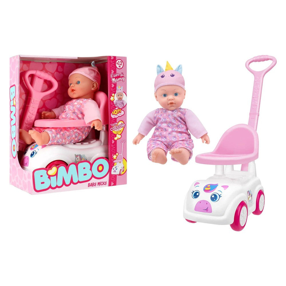 globo bambolotto cm 41 morbido con unicorno cavalcabile ean 8014966433217