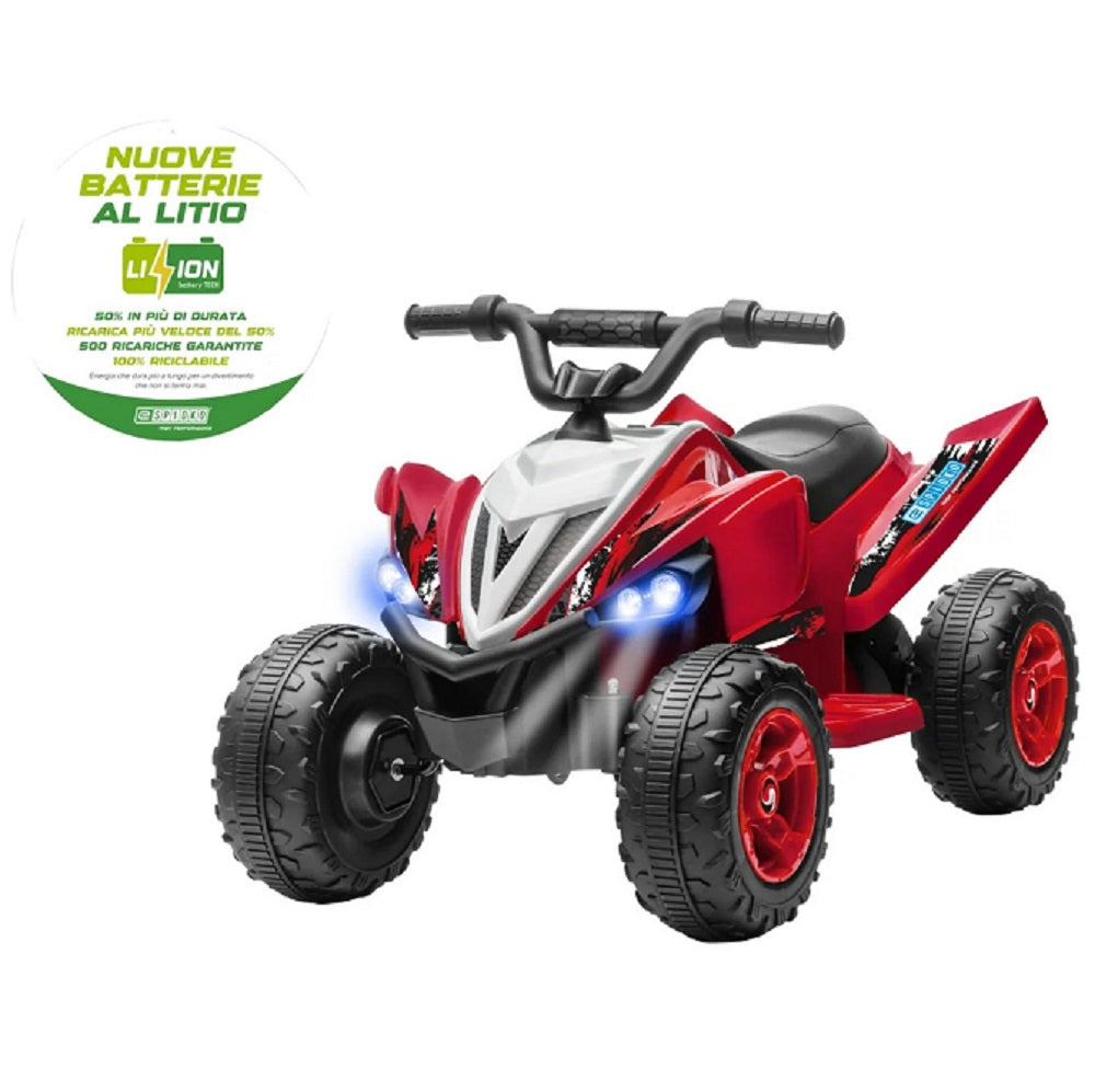 globo quad elettrico con batteria a litio 12v rosso ean 8014966429319