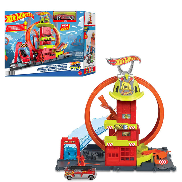 hot wheels hot wheels city super loop fire station ean 0194735109661