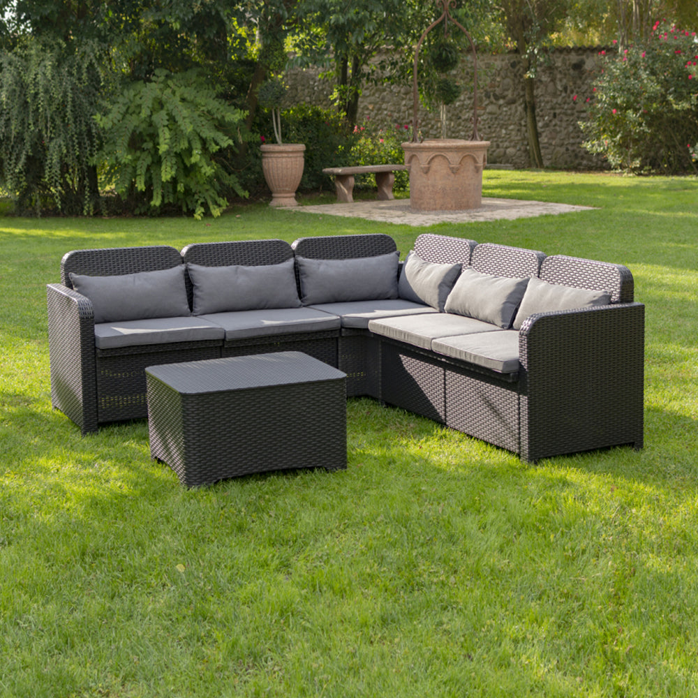 igap s p a set divano sorrento ad angolo 5 posti antracite ean 8005465973229