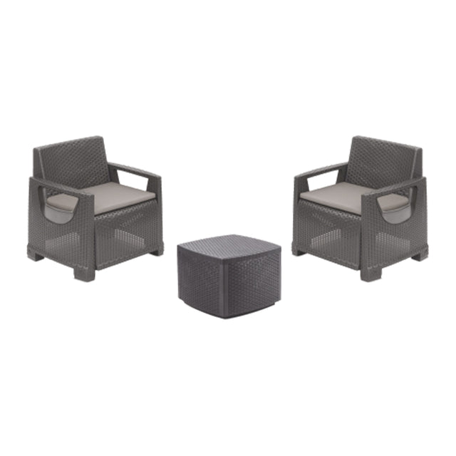 ipae progarden set sorrento rattan antracite 3 pezzi ean 8009271032408
