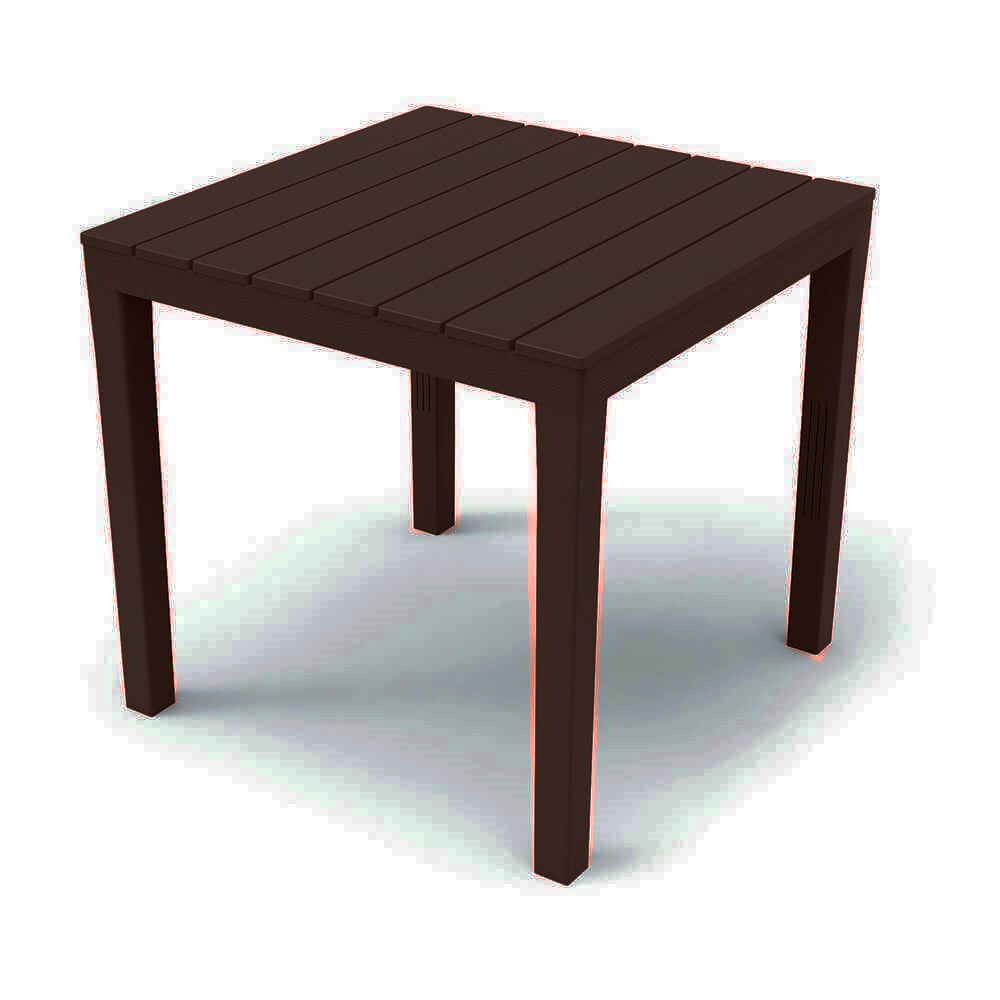 Tavolo Bali In Resina Caffe' 78x78x72 Cm - Main Image