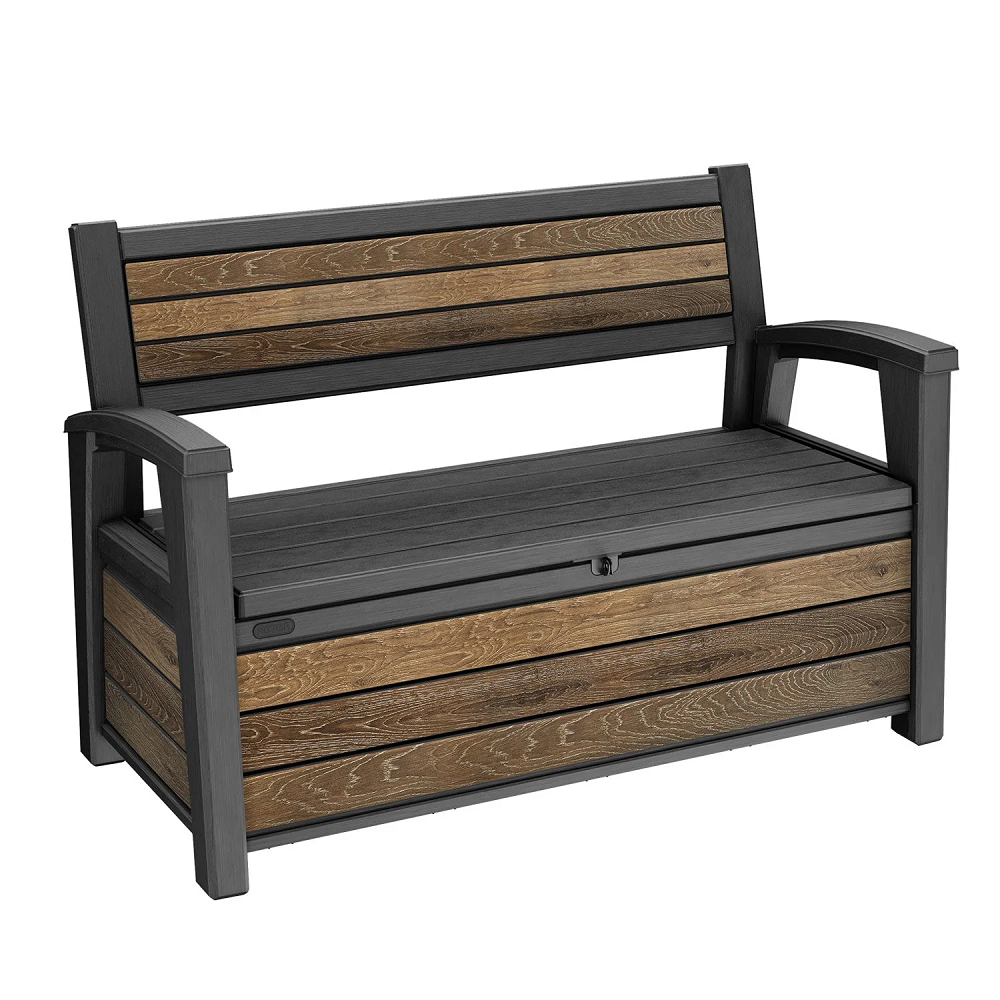 keter panchina deco bench effetto legno 133x61x89 cm ean 7290112641410