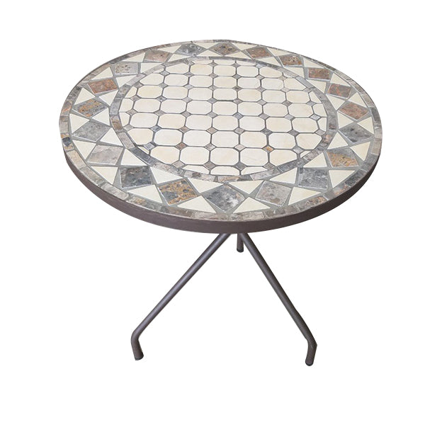 Tavolo Da Giardino Rotondo Siena Garden Prato - Piano Mosaico, Ferro, Ø60cm, Multicolore - Foto 9