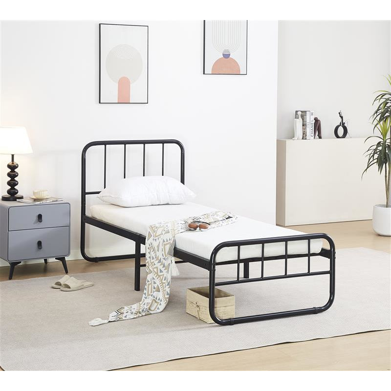 mirada letto margherita in metallo nero 190x80cm ean 9972016452016