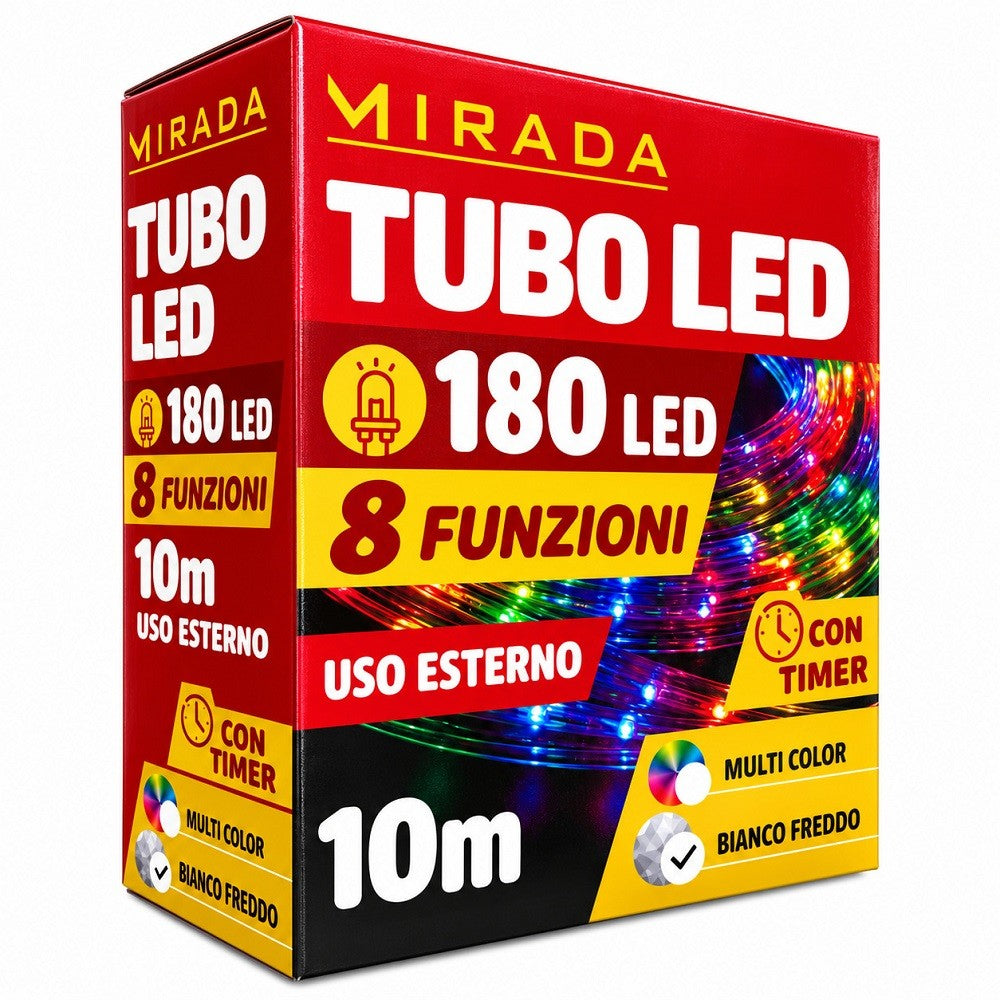 mirada tubo 180 led multicolor 10 mt ean 8051944716177