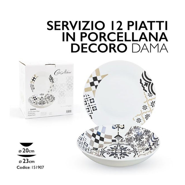 mmz servizio tavola 12pz dama ean 8056897151907