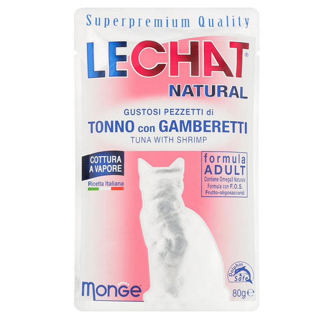 monge blister lechat natural tonnogamberetti 80gr monge ean 8009470006736
