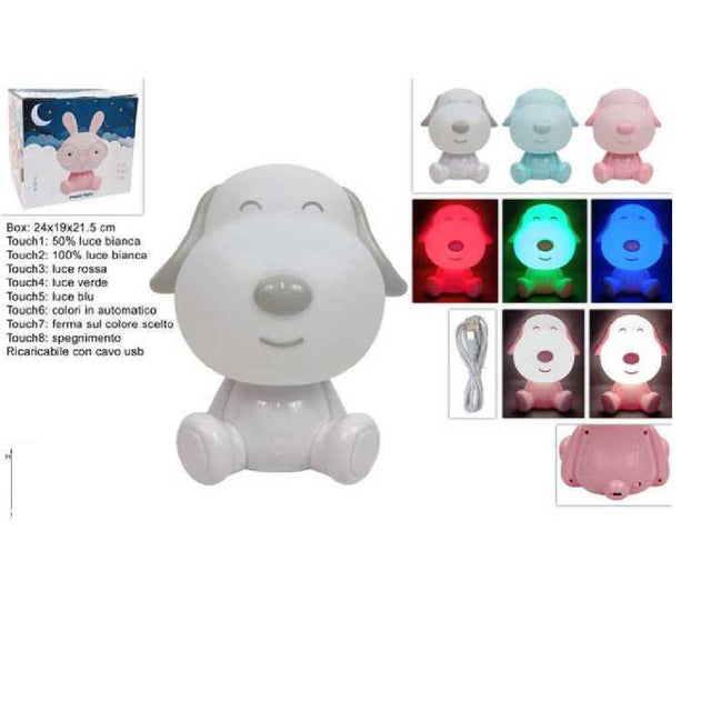 nbr lampada cagnolino multicolor touch ean 8034048685372