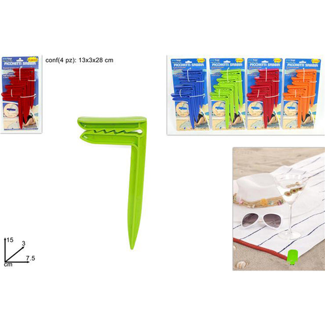 nbr picchetti ferma telo di spiaggia 4pz assortiti ean 8034048248263