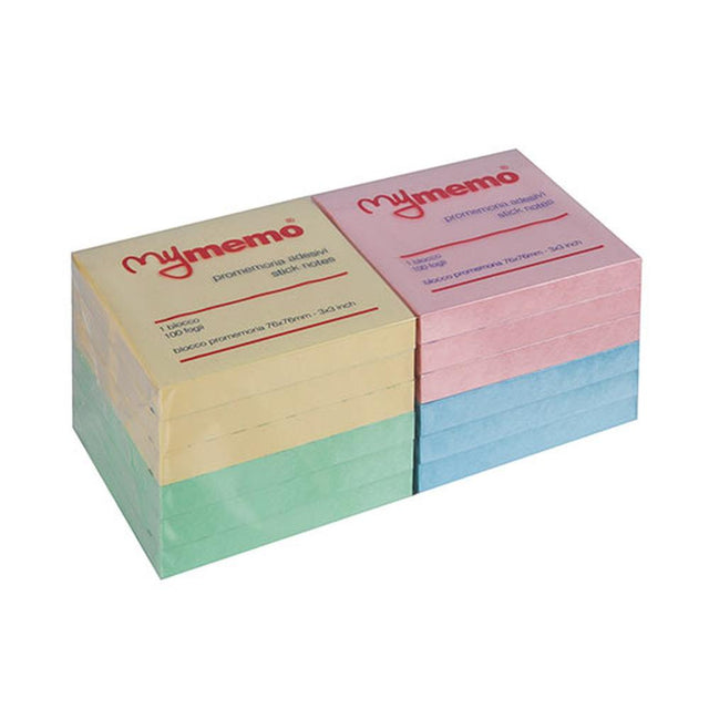 nikoffice blocco memotak 75 x 75 mm pastello assortiti ean 8033593065363